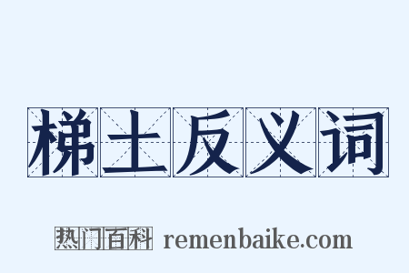 梯土反义词是什么意思的图片